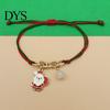 Christmas Party Favors Bracelets, Red Green String Bracelet, Adjustable Charm Bracelet Holiday Bracelets with Glow in The Dark Bead for Women