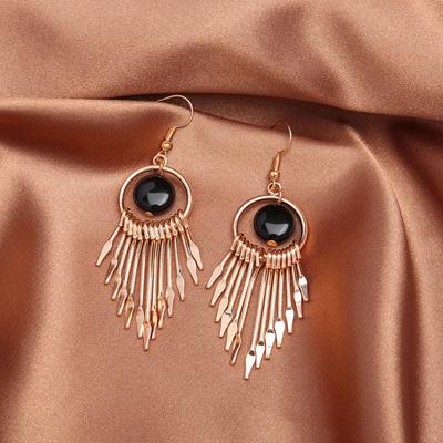 1 Pair of Chic Tassel Drop Earrings Classic Stylish Minimalist Design Female Fashion Elegant Tassel Dangle Earrings