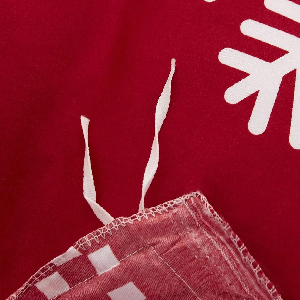 Comforter Christmas Queen Size Bedding Set Snowflake Red Bedding Set Luxury Holiday Merry Christmas For Bedroom Decoration