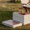 Changbaosen Foldable Storage Box with Wooden Lid & Side Door
