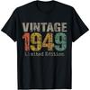 Vintage 1949 Limited Edition 76th Birthday Gifts 76 Year Old Cotton Men T Shirt