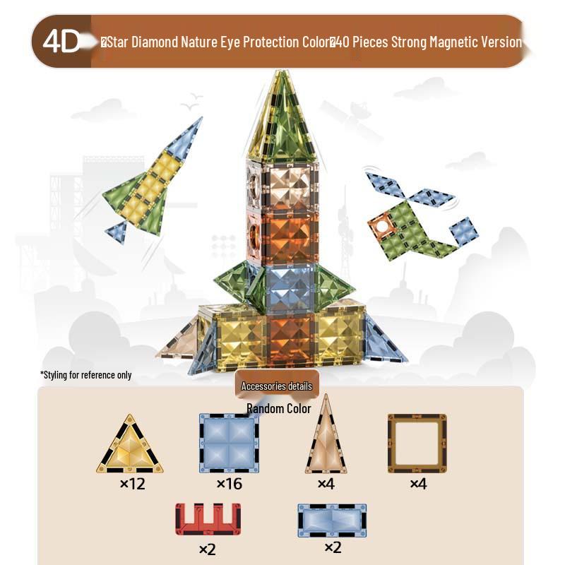 Emerald Magnetic Window Tiles: Children's Educational Building Blocks