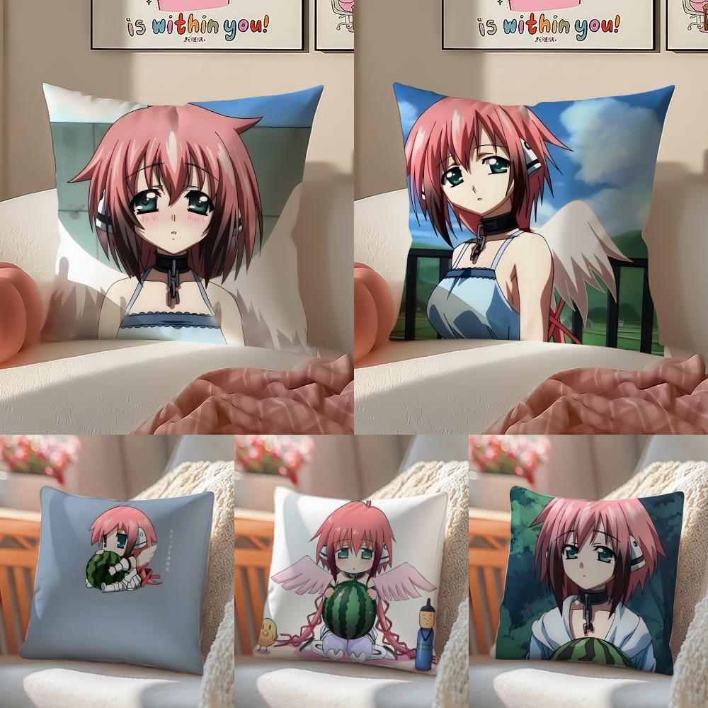 SSora no OOtoshimono Cushion Cover Pillowcase Short Plush Invisible zipper Room Sofa Cushion Cover