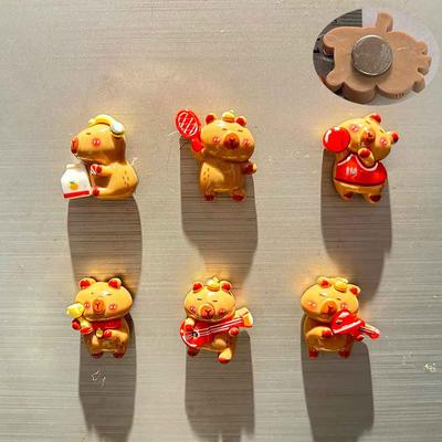 6 Stück DIY Kühlschrankmagnet Capybara Cartoon Magnete Nordisch Personalisiert Heimdeko Whiteboard Po Memoboard Zuhause
