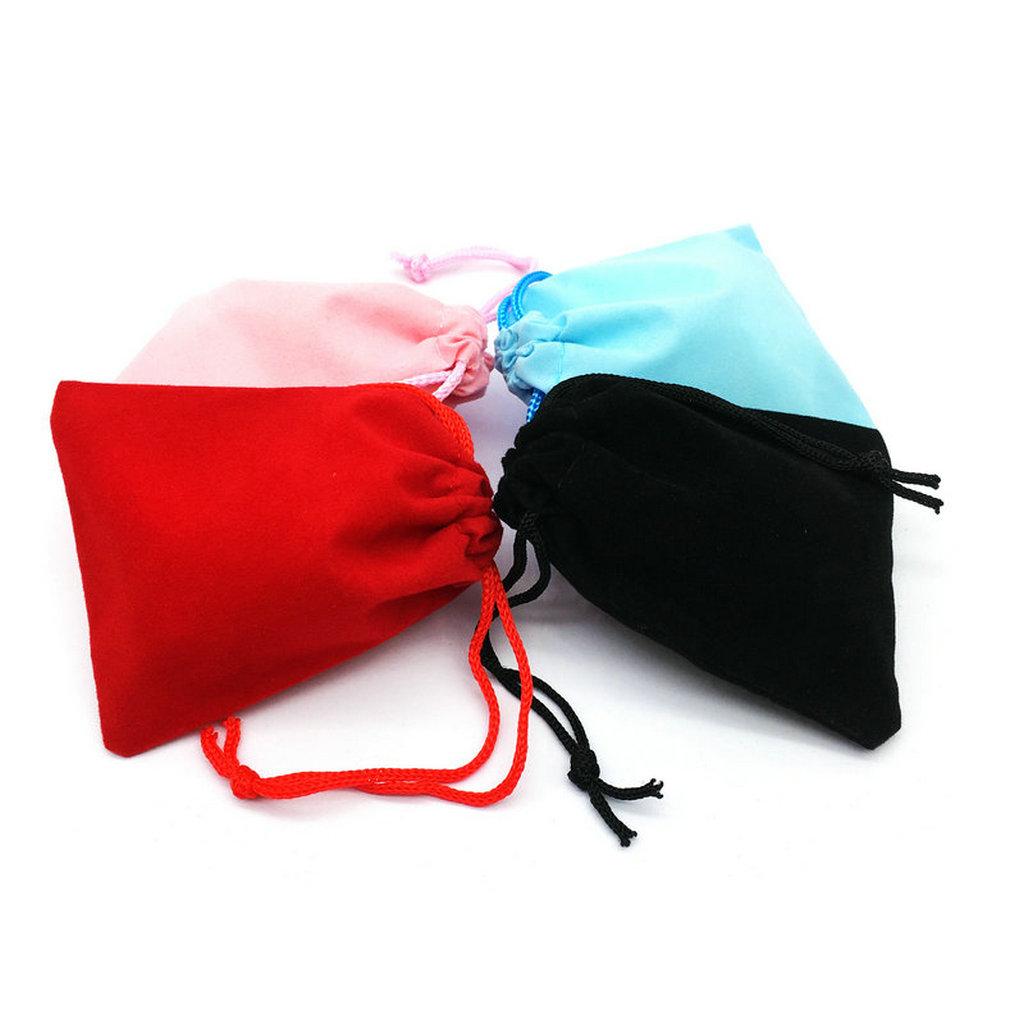 Small Velvet Drawstring Bag Jewelry Pouch Bulk Gift Bag for Wedding Favors Beads Makeup 50 Pieces