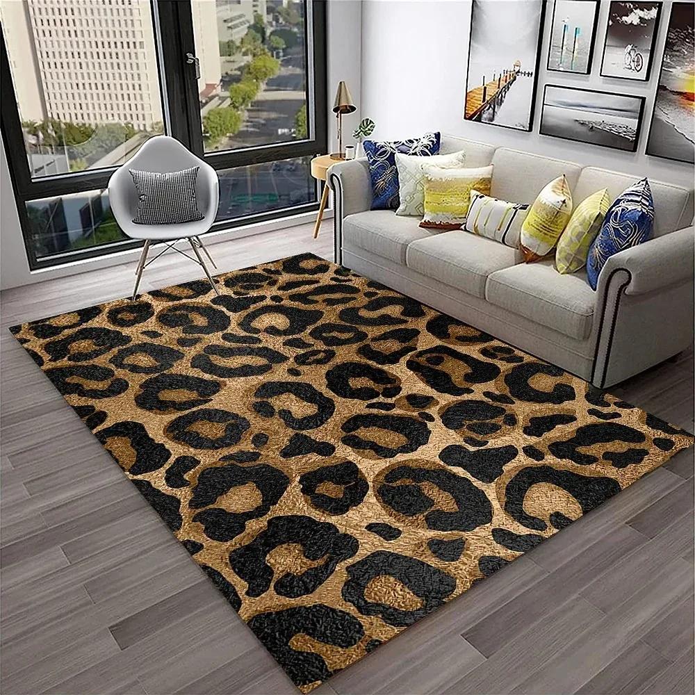Leopard Print Carpet Rugs Living Room Floor Mats Bedroom Decor Carpets for Bed Room Carpets for Living Room Decoration Maison