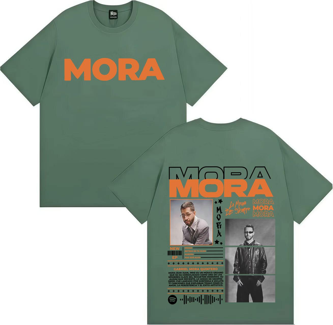 

Hot Rapper Mora Harajuku Album Tour 2025 Fashion T Shirts Men Women Y2K Cotton Short Sleeve Tshirt Oversized Streetwear Unisex 3XL