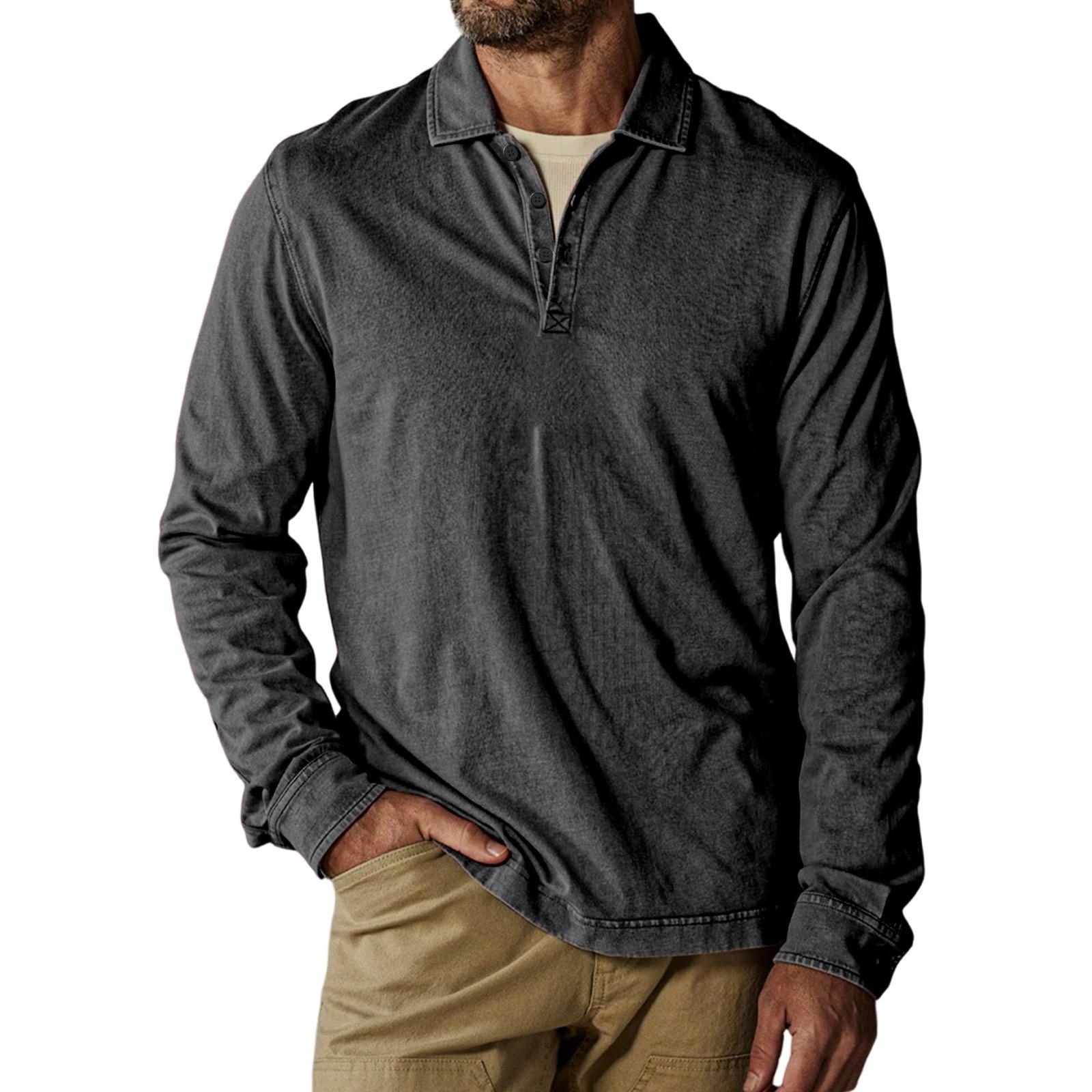 

Men s Loose Casual Long-sleeved Lapel Zip-up Hoodie XXXL чорний