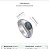 Women's 925 Sterling Silver Labradorite Open Ring – High-End Natural Crystal Vintage Jewelry