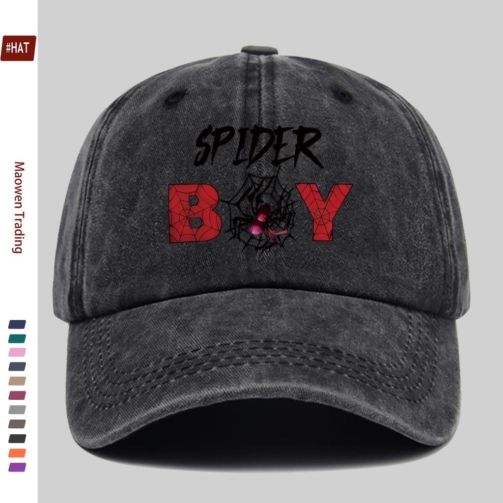 Pc Cool Spider Print Pattern Baseball Cap Street HipHop Fashion Decor Hat Truck Driver Papa Cap Comfortable Lightweight Acc