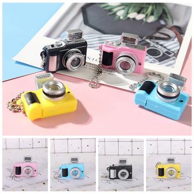 With Sound Camera Car Key Ring Plastic Mini Camera Toy Led Keychains  Female Lady Girl