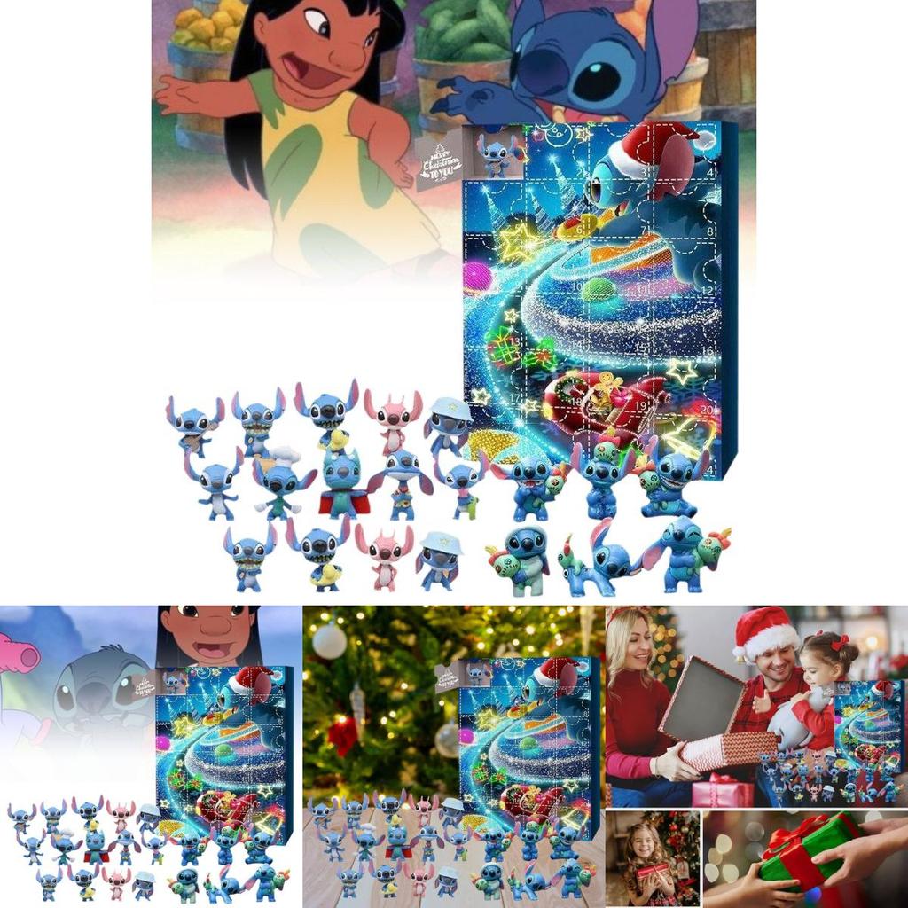 Großer PVC Weihnachts-Countdown Adventskalender mit entzückenden Charakteren und Figuren für Urlaubsspaß