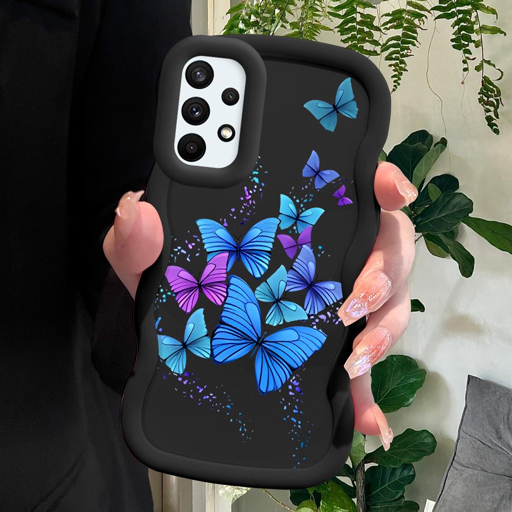 

Окрашенный узор Big Wave Edge Мягкий силиконовый материал Macaron чехол для телефона противоударный защитный резиновый чехол для Samsung Xiaomi Poco Redmi Xiaomi Poco X7 Pro чёрный