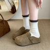 Thick-Soled Inner Height-Increasing Birkenstocks For Women, Small People In Spring And Summer, One Pedal Bag Head And Half Slippers, And Women'S Shoes