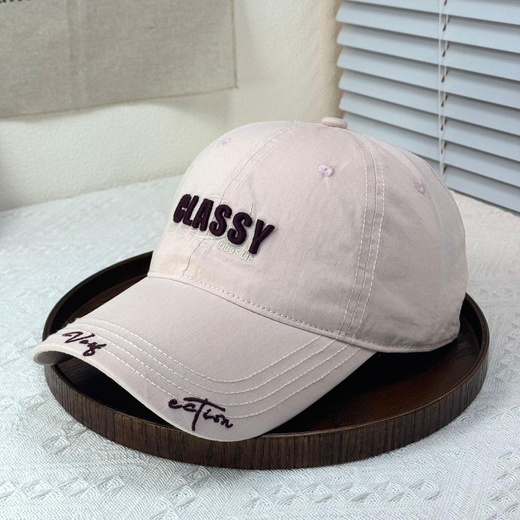 Fashion Hat New Light Color English Alphabet Soft Top Cap Brim Embroidery Versatile Casual Japanese Baseball Cap Spring Summer