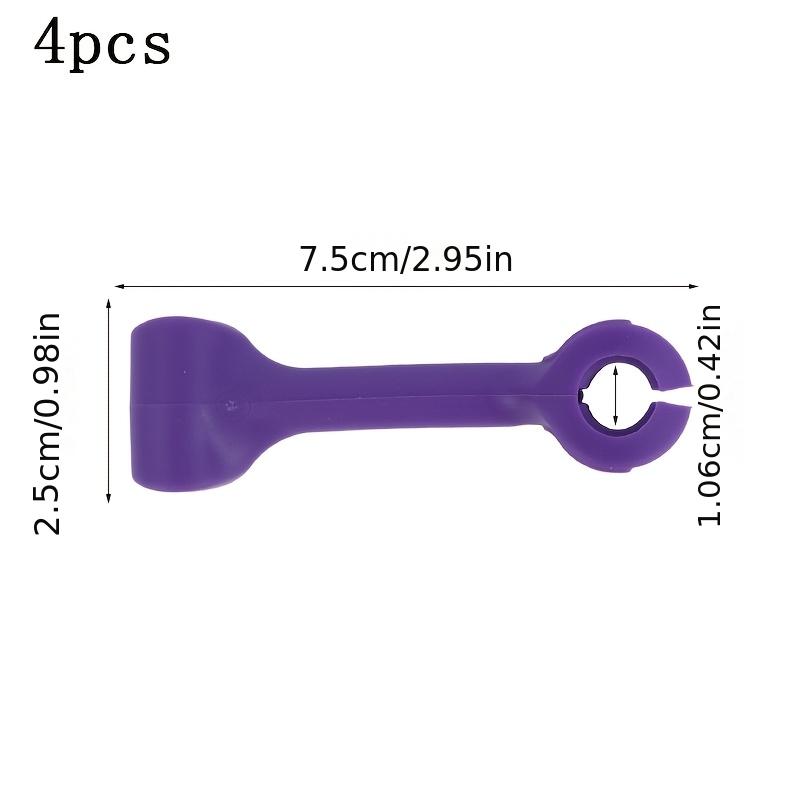 4/8 шт. Перевернутый держатель для винных бокалов, Фиксирующая стойка для винных бокалов, Безопасная для посудомоечной машины, Термостойкий держатель, Совместимый с посудомоечной машиной 4pcs фиолетовый