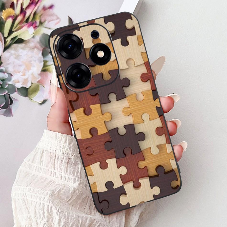 For Tecno Spark 10 Pro Phone Case Spark 10Pro 4G KI7 Elegant Floral Cat Printing Soft Silicone TPU Cases
