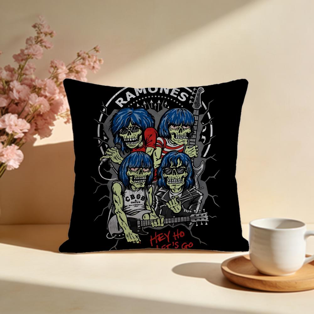 Fashion RRamonesew Cushion Cover Stylish Washable Pillow Cover Ideal for Couch Bedroom Car Decoration