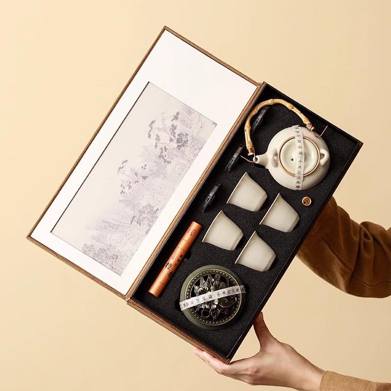 Elegant Chinese Ceramic Tea Set Gift Collection