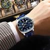 POEDAGAR Quartz Movement Luminous Hands Watch Mens Casual Nylon Strap Date Male Wristwatches Waterproof Clcok