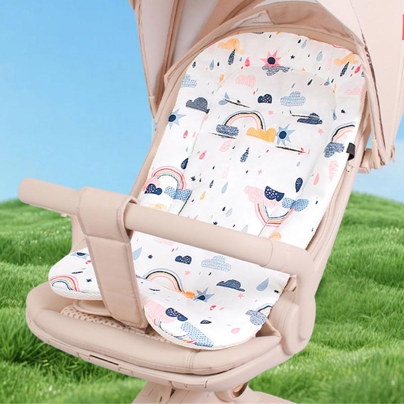 Strollers Seat Liner with Printed Pattern Pushchair Mattress Chair Pad Baby Carriers Cushion Seat Pad Infant Supply
