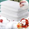Artificial White Snow Cotton Christmas Fake Snow Fluffy Fiber Stuffing Snow Blanket Roll Xmas Tree Backdrop Covering Party Decor