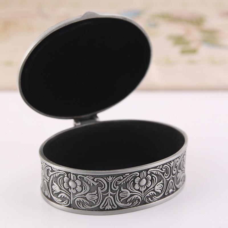 Vintage Style Small Jewelry Organizer With Floral Pattern For Bridal Gift And Travel Use