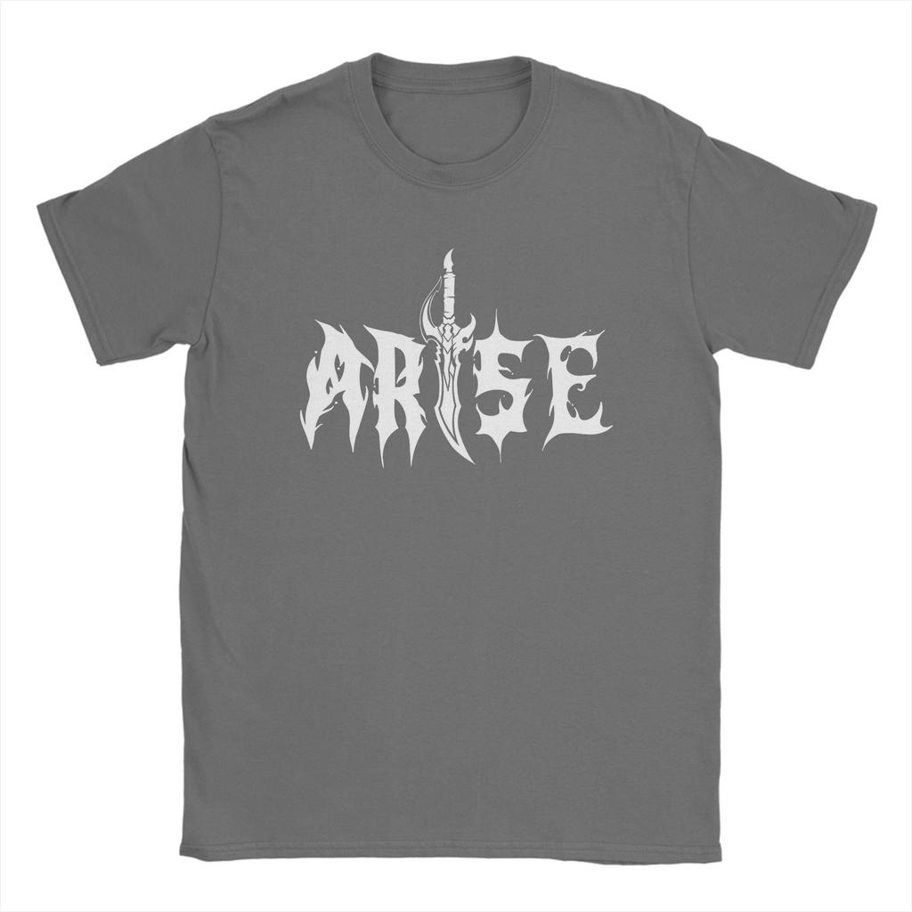 Herren T-Shirt ARISE! 005 Solo Leveling Sung Jinwoo Neuartige Baumwoll-T-Shirts Kurzarm T-Shirts Rundhals Kleidung Geschenkidee