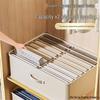 Doppelreihen-Stoff-Kleiderschrank-Organizer: Kleideraufbewahrungsbox mit mehreren Fächern