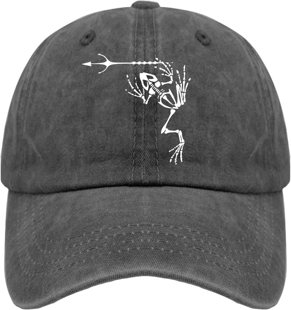Caps Bone Frog Dad Hat for Unisex Funny Baseball Caps Adjustable