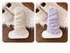 Children's Woolen Lace Ruffle Calf Covers – Warm, Thick, Solid Color for Autumn & Winter