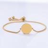 10 fashionable stainless steel circular blanket labels, couple friendship mirror pendants, adjustable bracelets, jewelry gifts