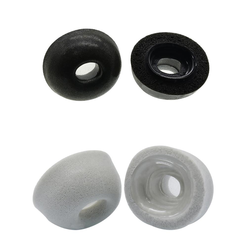 1 Pair Memory Foams Ear Tips Buds Black Gray Sponge Earplugs Pads Earbuds Grip Replacement for Earphone Accessories