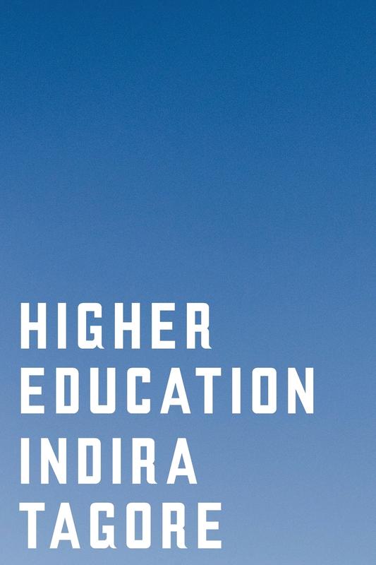 The Higher Education by Indira Tagore - Paperback Book