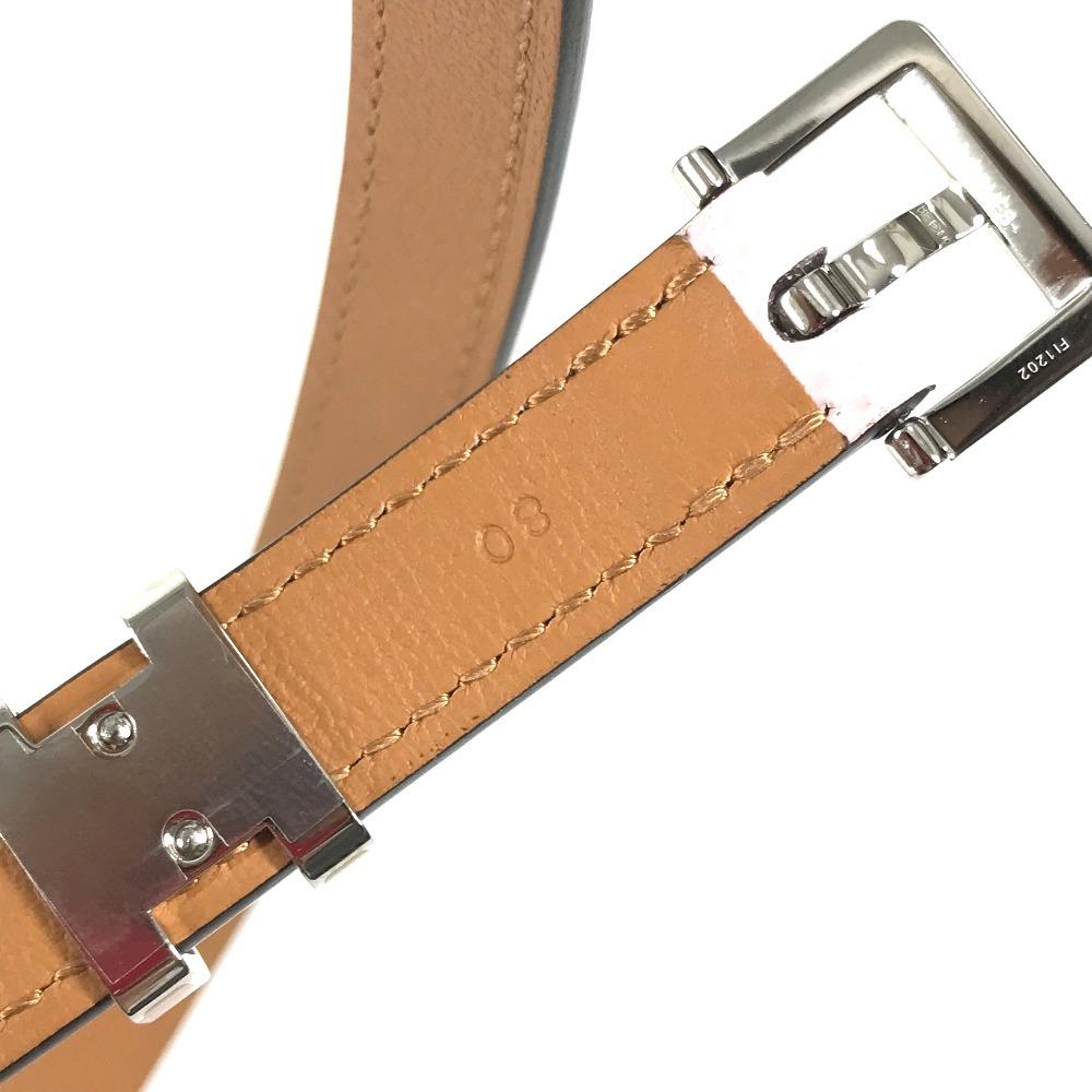 Hermes Pop H Logo Buckle Thin Belts Accessories Belt Leather Mauve Pail Pink