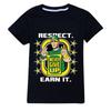 Fashion Printed Top Casual Loose Short Sleeve Crew Neck T-Shirts Boys