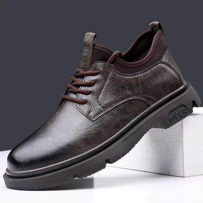 Spring   Men's Casual Shoes Business Genuine Leather Shoes Outdoor Non-slip Soft Sole Hiking Shoes for Man Big Size 38-48