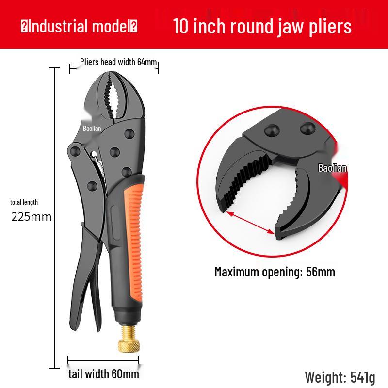 Pinces multifonctions robustes de qualité industrielle: Bouche Ronde, Serrage Automatique de Type C, Nez Plat, Pince de Fixation à Scellement Rapide.