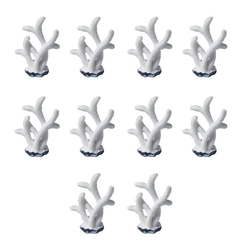 10pcs Colorful Artificial Corals Reef Decoration Simulation Corals Landscape for Bettas Fish Tanks Lovely Styles