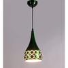 Metal Cut Hanging Light Ceiling Pendant Lamp, 6" Small, Green, Pack of 2