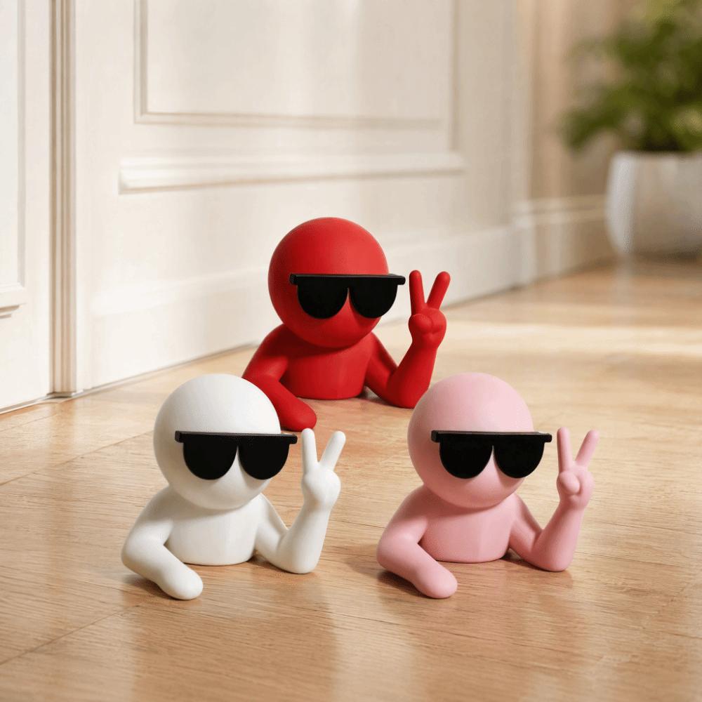Non-Slip Door Stop Wedge Thickened Funny Villain Door Wedge Villain Door Stopper Protect Floors