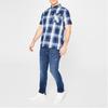 Lee Cooper Men's Checked Shirt, White and Navy, Size XXL