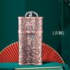 Portable Outdoor Keychain Ashtray - Fashionable Mini Metal Cigar Drawer Ashtray for Home Use - Practical and Convenient Design
