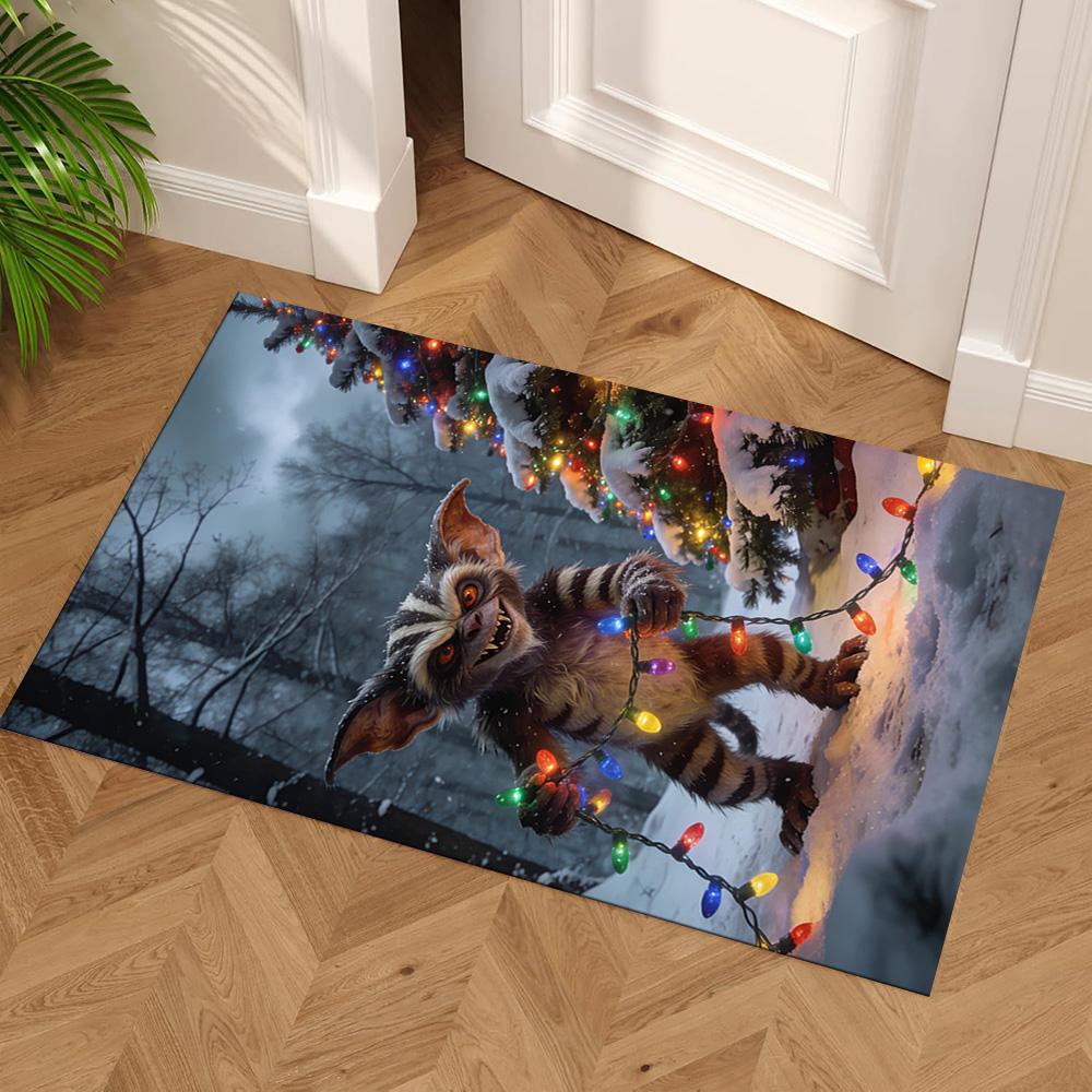 Gremlins Floor Mat Perfect for Dormitory Outdoor Hallway Entryway Antislip Carpet Decorate Offices Best for Christmas