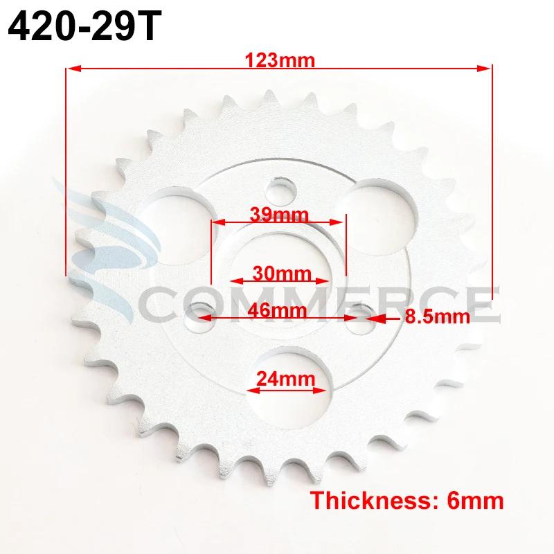 1Pcs 420/428 24T/26T/28T/29T/31T/35T/37T Teeth 30mm Rear Gear Sprocket Fit For Honda Monkey Motorcycle Pit Dirt Bike Accessories