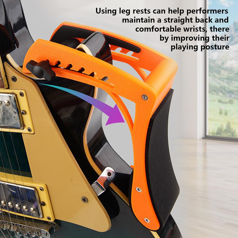 Electric Guitar Rest Anti Slip Adjustable Guitar Leg Rest Guitar Support Stand for Electric Classical & Acoustic Guitars