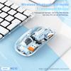 The Third Mock Examination Transparent Mouse 2.4G Wireless And BT5.1 Rechargeable Built-in 500mA Lithium Battery Mute