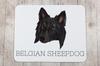 Belgian Shepherd Dog, Belgian Sheepdog – Geometric mouse pad with a picture and text | Art-Dog