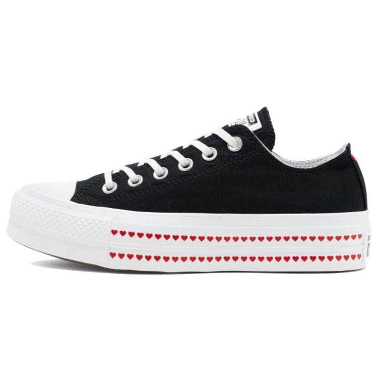 

Converse Chuck Taylor All Star Lift Low Love Fearless Женские кроссовки Черный Университет-Красный Белый 567158C