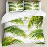 Dark Green Boho Duvet Cover Tropical Botanical Bedding Set Abstract Mid Century Palm Leaf Comforter Covers Plant Home Room Decor